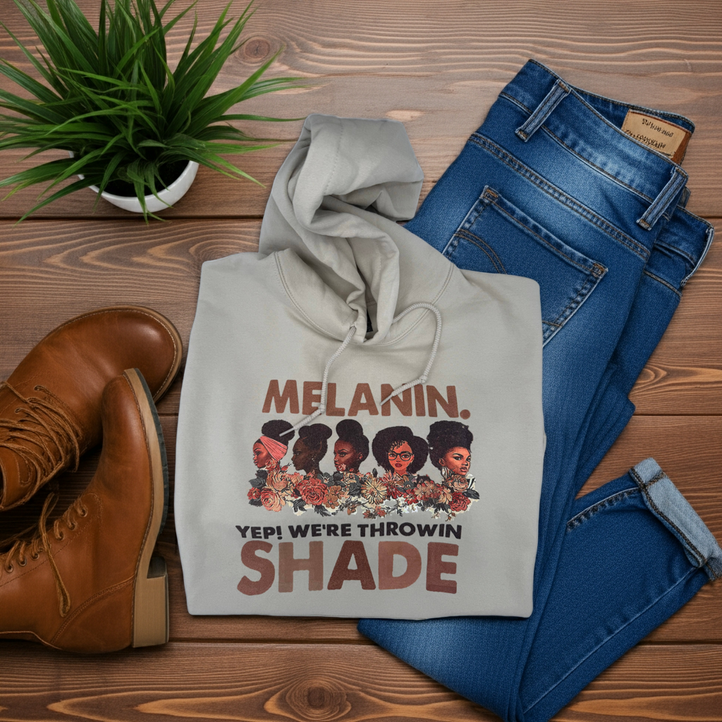 Melanin Yep We're Throwin Shade sweatshirt