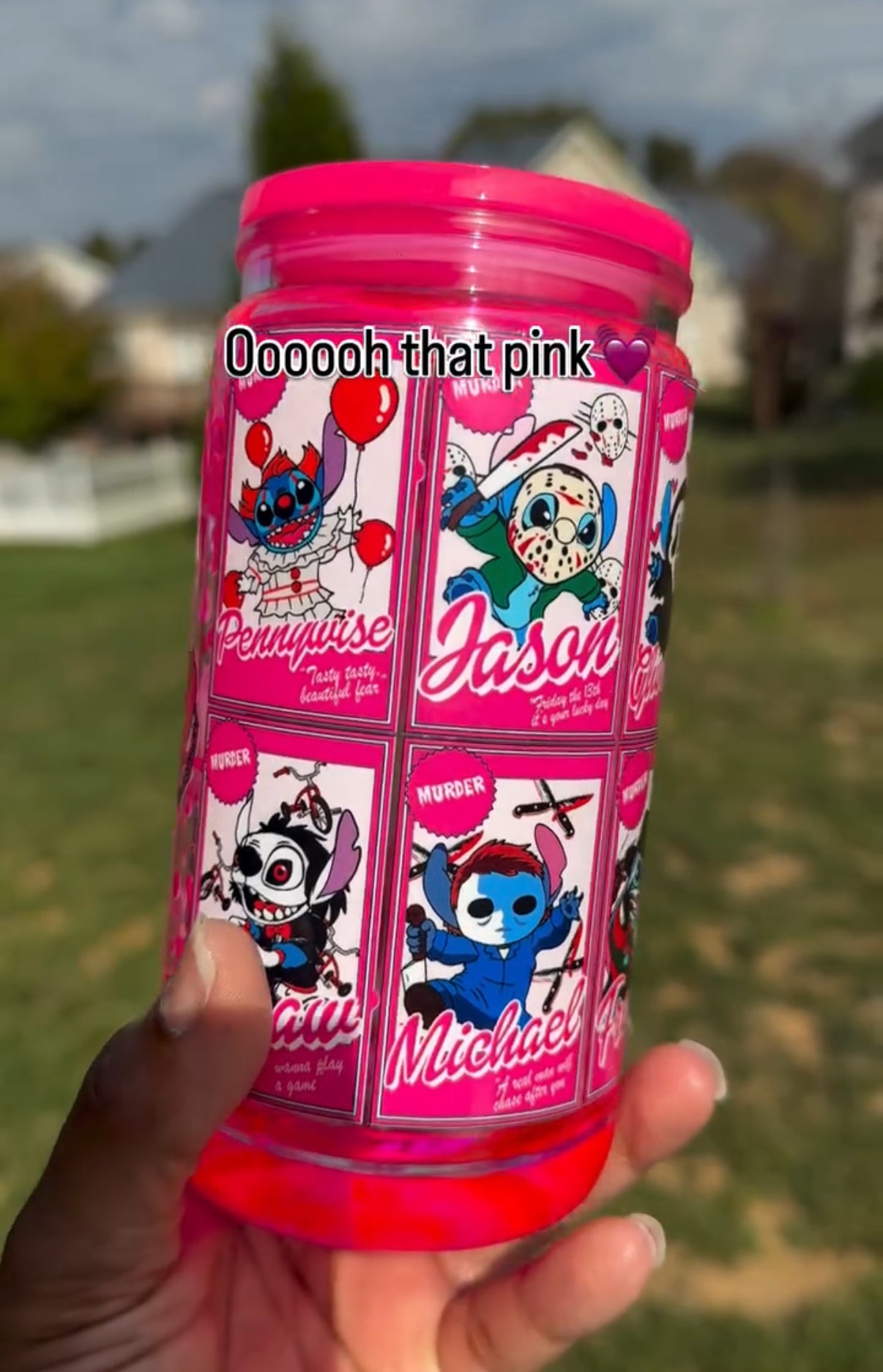 Pink Horror Lava Drip cup