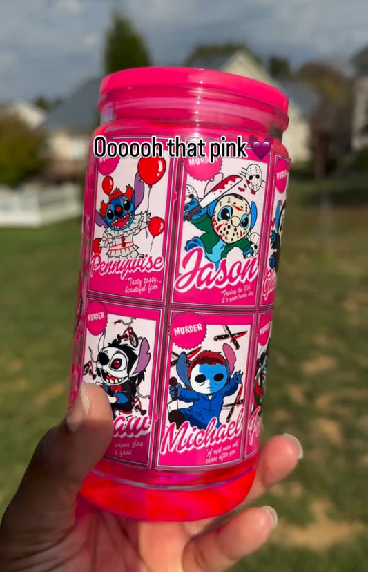 Pink Horror Lava Drip cup