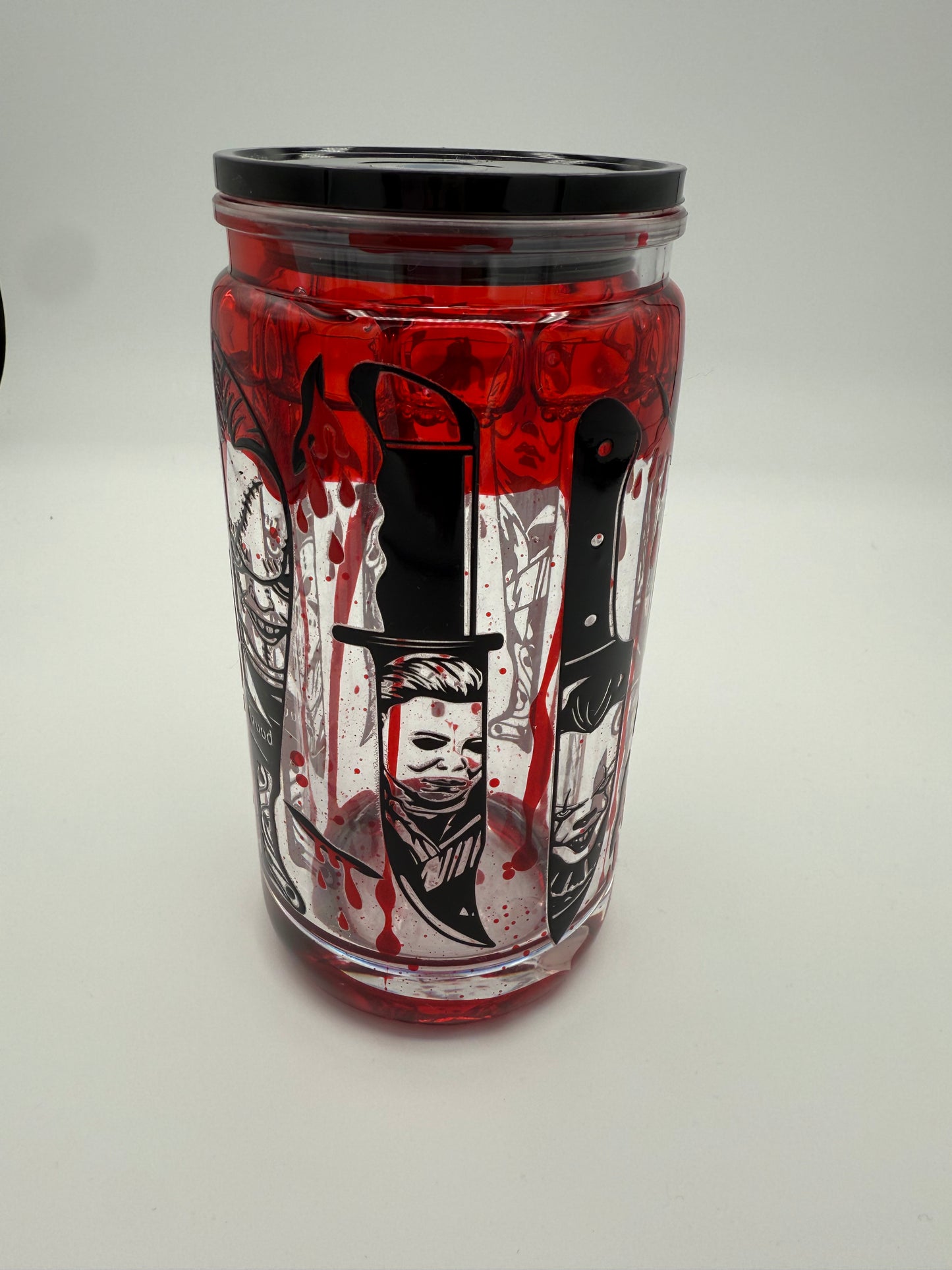 Blood and Knives lava drip tumbler
