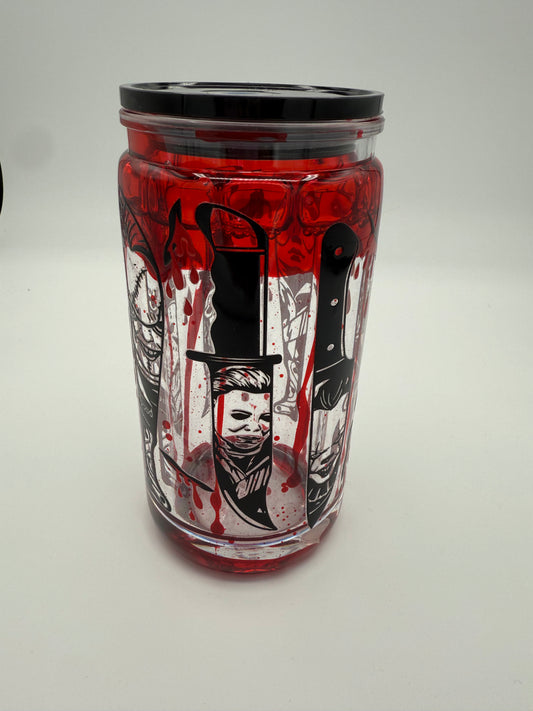 Blood and Knives lava drip tumbler