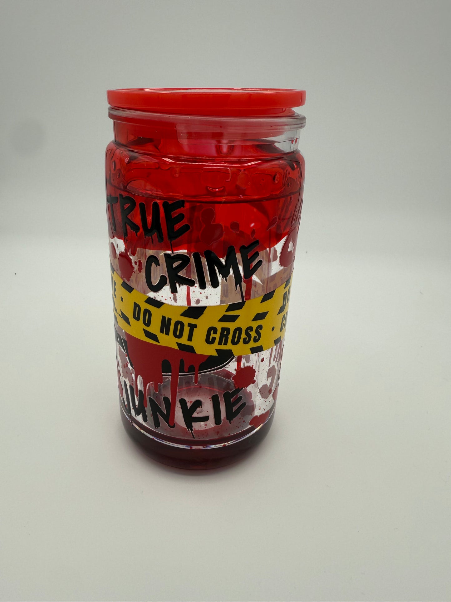 True Crime blood drip tumbler